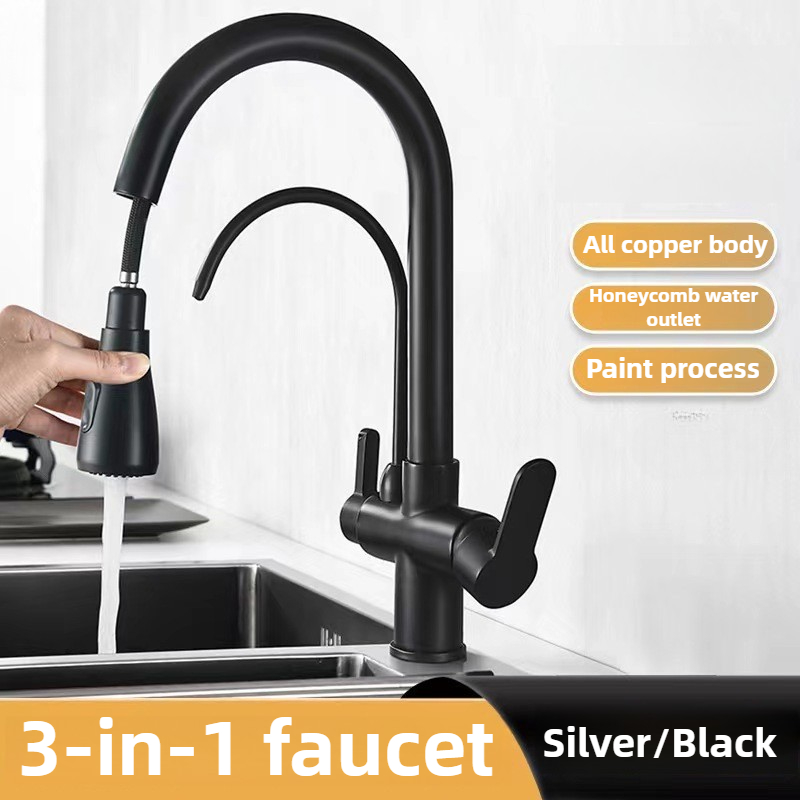 Commercial Kitchen Water Filter - Bateria kuchenna z podwójną funkcją, wysuwaną