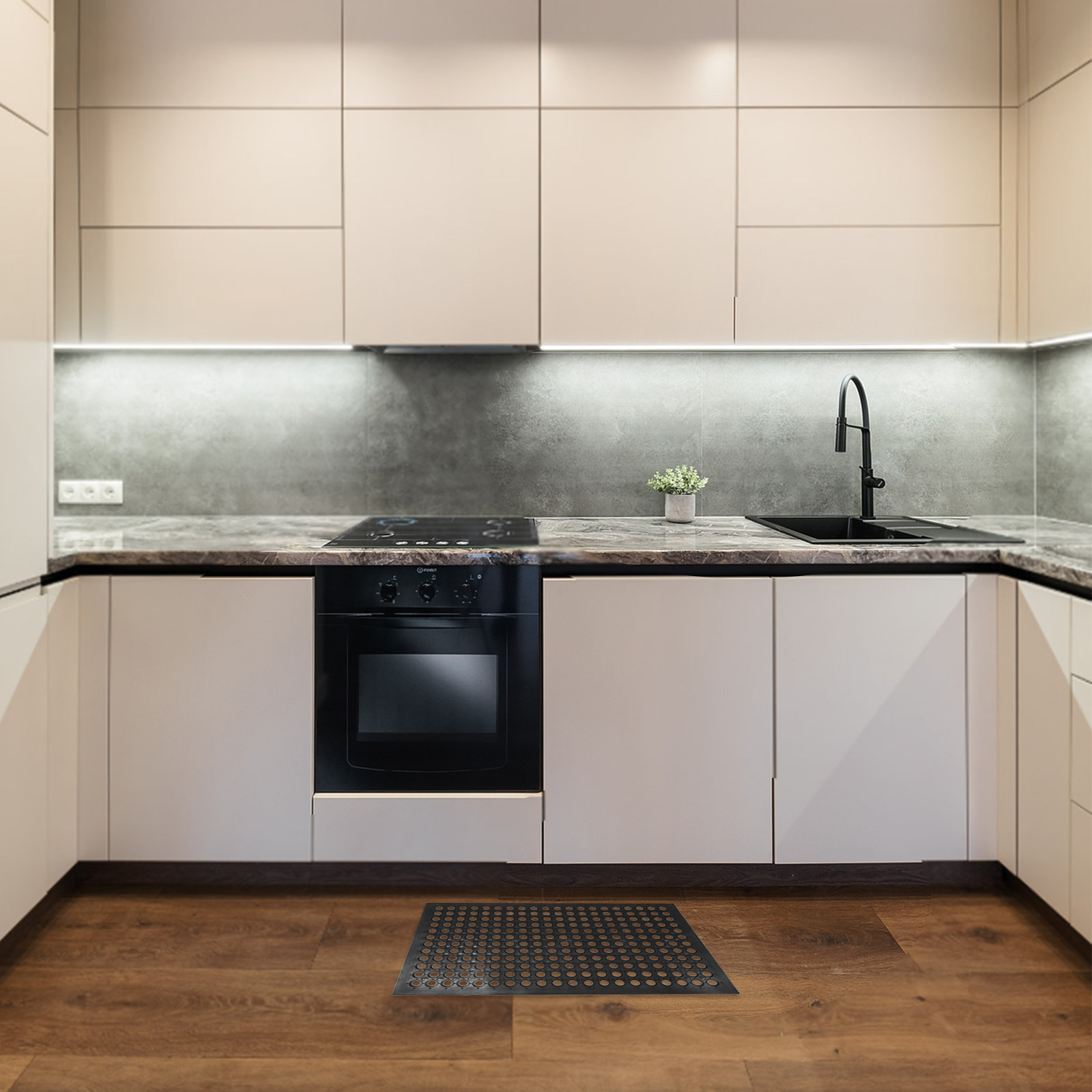 Commercial Kitchen Non Slip Flooring - Gumowa mata kuchenna antypoślizgowa, wodoodporna, wytrzymała,