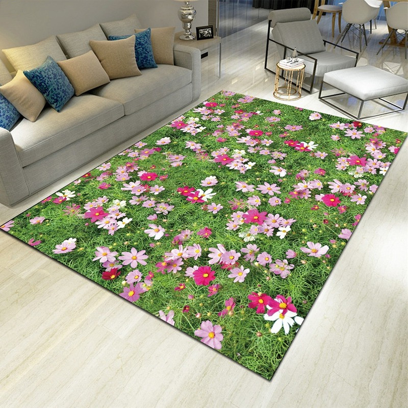 Commercial Kitchen Non Slip Flooring - Dywan z motywem kwiatowym, dekoracja do