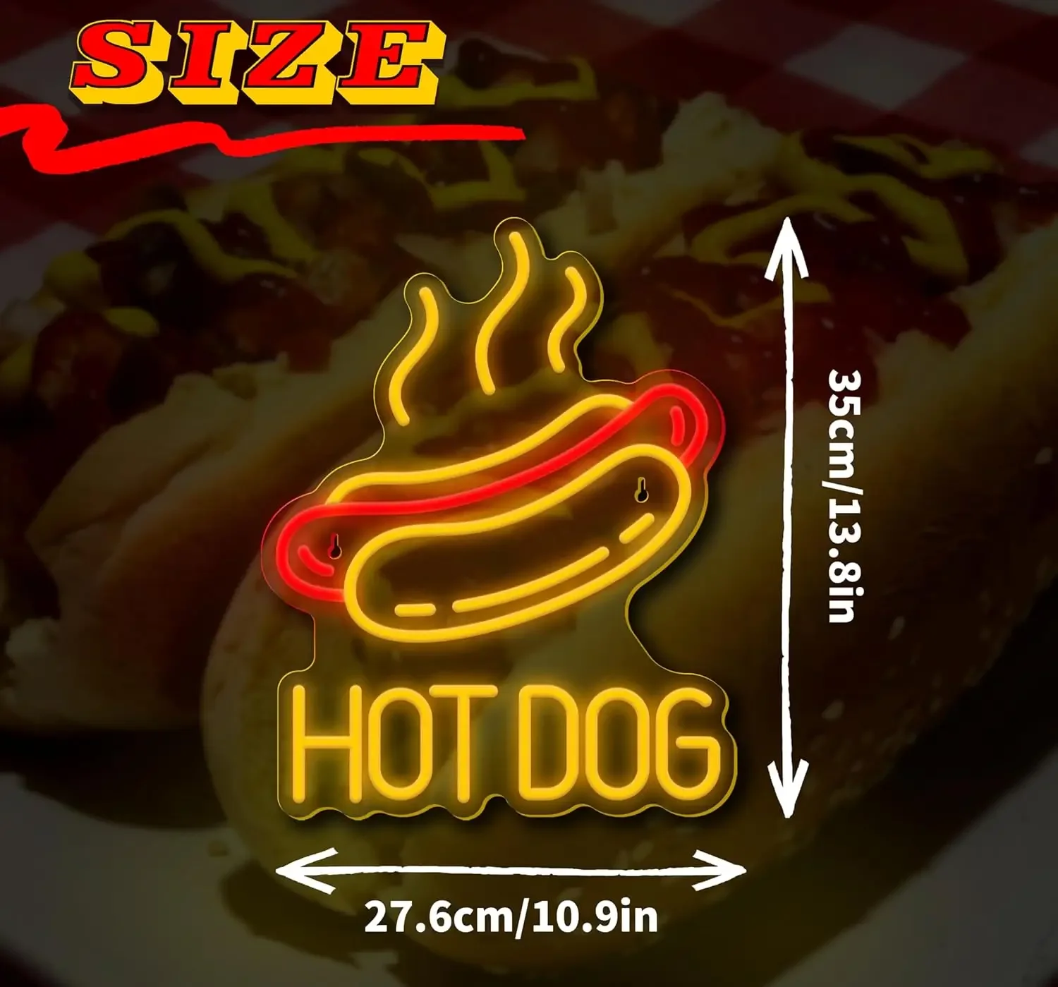 Neonowy LED-owy szyld Hot Dog  – Commercial Kitchen Windows recenzja i cena