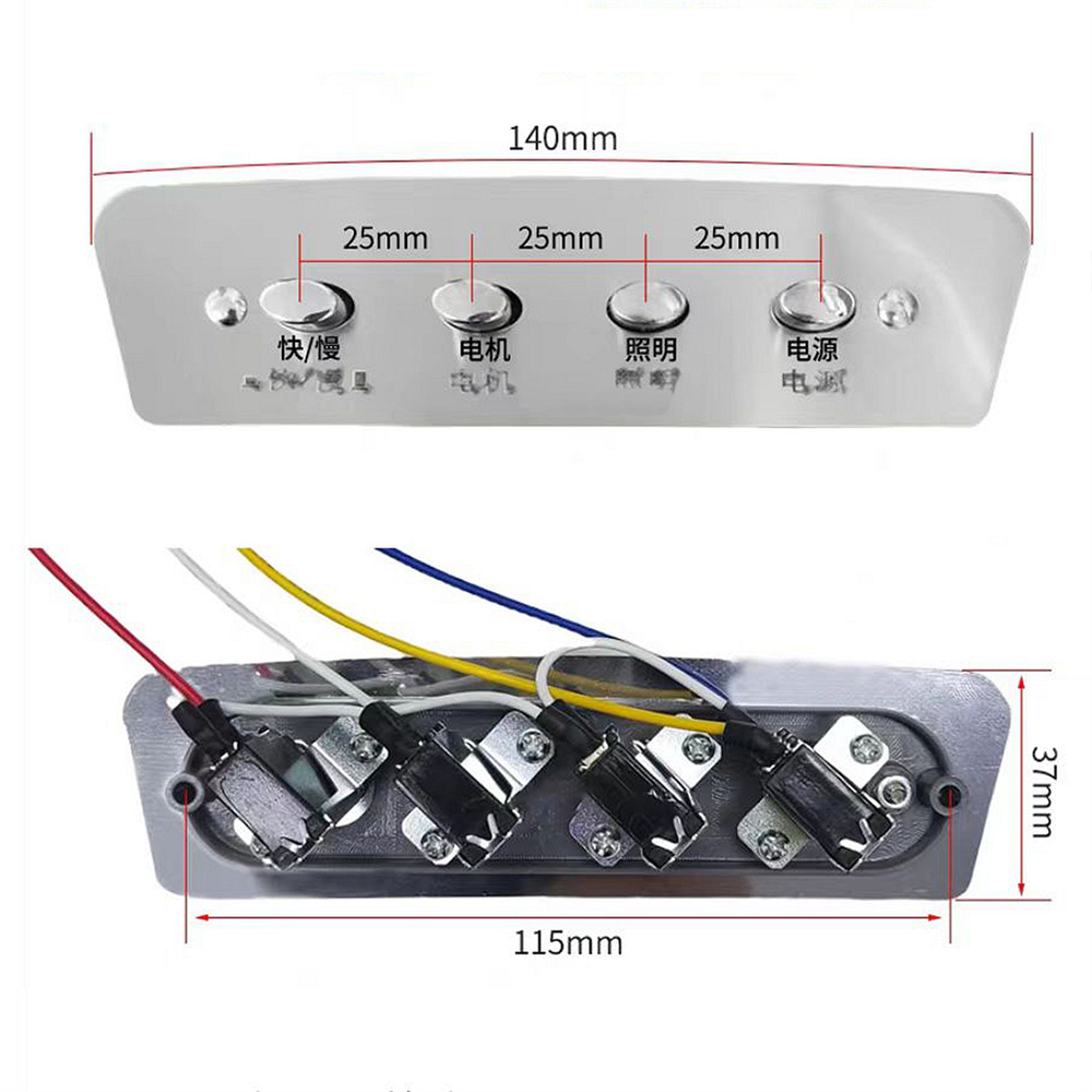 1 szt. 4-przyciskowy przełączn – Commercial Kitchen Range Hood recenzja i cena