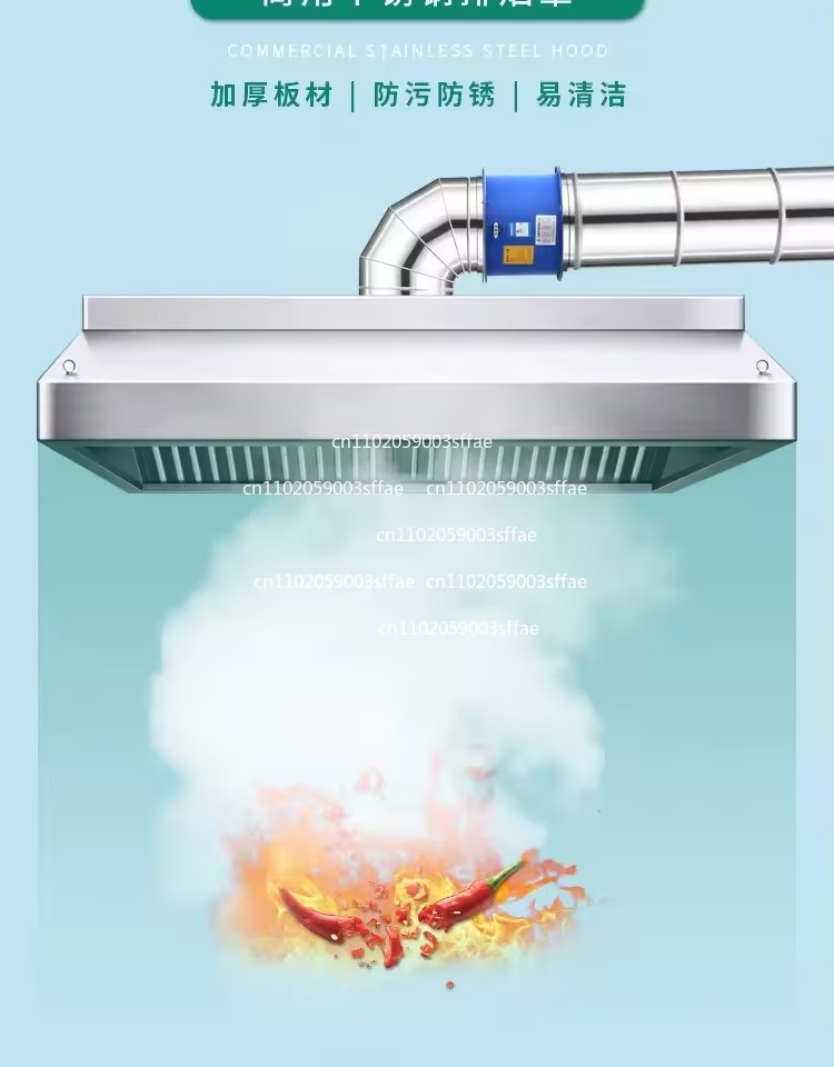 Gruby okap ze stali nierdzewne – Commercial Kitchen Range Hood recenzja i cena